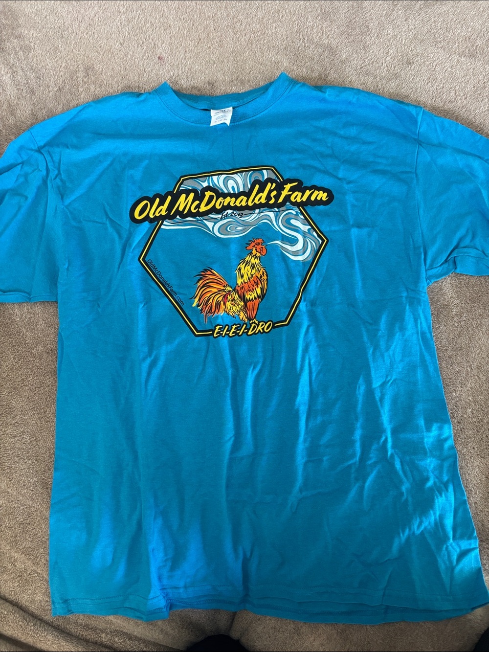 Men's Turquoise Graphic Tee
